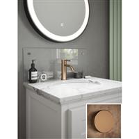 Splashback Glass Bathroom 250 x 500mm Copper Caps in Clear