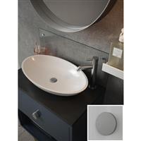 Splashback Fluted Glass Bathroom 250 x 500mm Brushed Caps in Clear