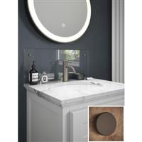 Splashback Glass Bathroom 250 x 500mm Bronze Caps in Clear