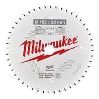 Milwaukee Circular Saw Blade 165 x 20 x 2.2mm 48ATB in White Steel