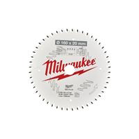 Milwaukee Circular Saw Blade 160 x 20 x 2.2mm 48ATB in White Steel