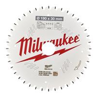 Milwaukee Wood Mitre Saw Blade 190 x 30 x 2.4mm 40ATB in White Steel