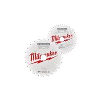 Milwaukee Circular Saw Blades 190 x 30mm 24T/48T (2 Piece) in White Steel