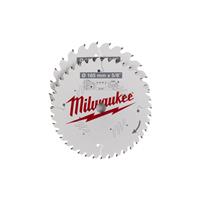 Milwaukee Circular Saw Blades 165mm x 5/8" 24T/40T (2 Piece) in White Steel