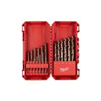 Milwaukee Red Cobalt HSS-G Metal Drill Bit Set 1-10mm (19 Piece) in Bronze Plastic