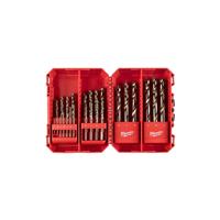 Milwaukee Red Cobalt HSS-G Metal Drill Bit Set 1-13mm (25 Piece) in Bronze Plastic