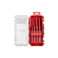 Milwaukee Premium Hammer Drill Bits Set 4-10mm (8 Piece) in Red/Chrome