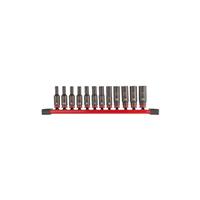 Milwaukee SHOCKWAVE Deep Socket Set 1/4" (12 Piece) in Black Steel