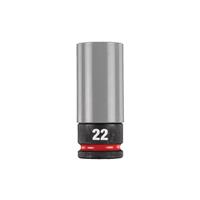 Milwaukee SHOCKWAVE 1/2" Wheel Socket 22mm in Grey Steel