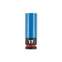 Milwaukee SHOCKWAVE 1/2" Wheel Socket 17mm in Blue Steel