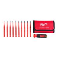 Milwaukee Insulated 10-in-1 Multi-Bit Screwdriver Set in Red
