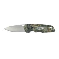 Milwaukee FASTBACK Camo Folding Knife in Green Steel