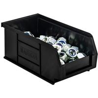 Barton Semi-Open Front Storage Bin 1.27L (20 pk) in Black