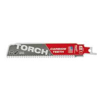 Milwaukee Sawzall Reciprocating Saw Blade TCT Torch 150mm x 8TPI in Red/Grey Iron