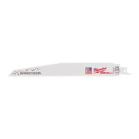 Milwaukee Sawzall Reciprocating Saw Blade Wrecker 230mm x 7/11TPI (5 Pack) in White Bi-Metal