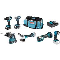 Makita DLX6131TX1 18V LXT Brushless 6 Piece Kit 3 x 5.0Ah in Blue