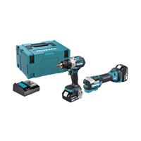 Makita DLX2562TJ 18V Brushless Combi & Multi Tool Kit 2 x 5.0Ah in Blue
