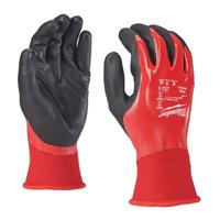 Milwaukee Fully Dip Cut A Gloves Medium in Red/Black