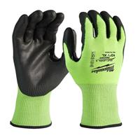 Milwaukee Hi-Vis Cut Level C Gloves in Black/Green