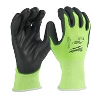 Milwaukee Hi-Vis Cut Level A Gloves Medium in Black/Green