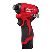 Milwaukee M12BLIDRC-202C M12 Compact Brushless Impact Driver Kit 2 x 2.0Ah in Red