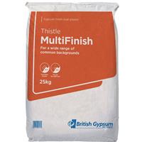 Thistle British Gypsum MultiFinish Coat Plaster 25kg in Pink