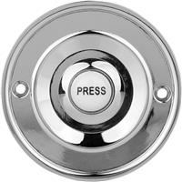 Byron Built in Round Bell Push in Chrome