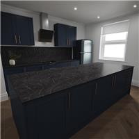 Mariz Island Worktop 3050 x 1240 x 12mm in Vena Black