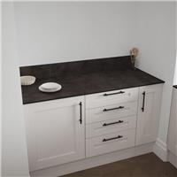 Mariz Dark Grey Worktop 1500 x 640 x 12mm in Deep Grey