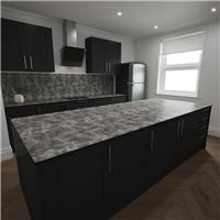 Mariz Island Worktop 3050 x 1240 x 12mm in Dark Concrete