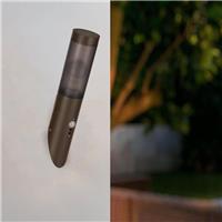 Eglo Helsinki Outdoor Wall Light With Sensor Auburn in Brown Steel