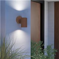 Eglo Tomelloso Modern Outdoor Wall Light 1-Light Rust in Brown Aluminium