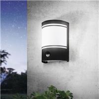 Eglo Cerno Exterior Curved Wall Light in Black Steel