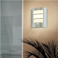 Eglo City Exterior Wall Light with Sensor Stainless Steel in Silver Plastic
