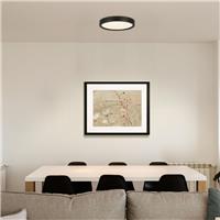 Eglo Basic Idun-E LED Ceiling Light 17W 2000lm 4000K in Black Plastic