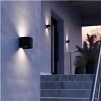 Eglo Calpino 3 Outdoor LED Wall Light 2.8W 840lm 3000K in Black Aluminium