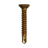 No More Ply NoMorePly Fibre Cement Board Screws 25mm (200 Pack) in Gold