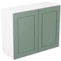 Kitchen Kit Flatpack Shaker Kitchen Cabinet Wall Unit Matt Sage 900mm in Green