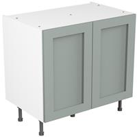 Kitchen Kit Flatpack Shaker Kitchen Cabinet Base Unit Matt Sage 900mm in Green