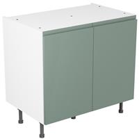 Kitchen Kit Flatpack J-Pull Kitchen Cabinet Base Unit Matt Sage 900mm in Green