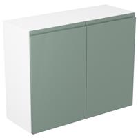 Kitchen Kit Flatpack J-Pull Kitchen Cabinet Wall Unit Matt Sage 900mm in Green