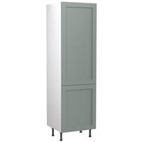 Kitchen Kit Flatpack Shaker Kitchen Cabinet Tall Larder Unit Matt Sage 600mm in Green