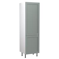 Kitchen Kit Flatpack Shaker Kitchen Cabinet Tall Larder Unit Matt Sage 500mm in Green