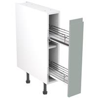 Kitchen Kit Flatpack J-Pull Kitchen Cabinet Pull-Out Base Unit Matt Sage 150mm in Green