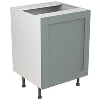 Kitchen Kit Flatpack Shaker Kitchen Cabinet Base Sink Unit Matt Sage 600mm in Green