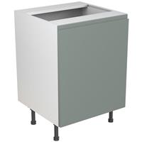 Kitchen Kit Flatpack J-Pull Kitchen Cabinet Base Sink Unit Matt Sage 600mm in Green