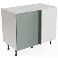 Kitchen Kit Flatpack J-Pull Kitchen Cabinet Base Blind Corner Unit Matt Sage 1000mm in Green