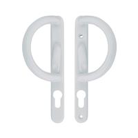 ERA Decorative Patio Locking Door Handle (Pair) in White
