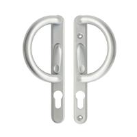 ERA Decorative Patio Locking Door Handle Satin (Pair) in Chrome