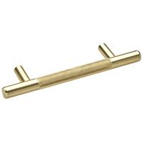 Hiatt Kensington Knurled T-Bar Handle 96mm Brushed in Brass Aluminium